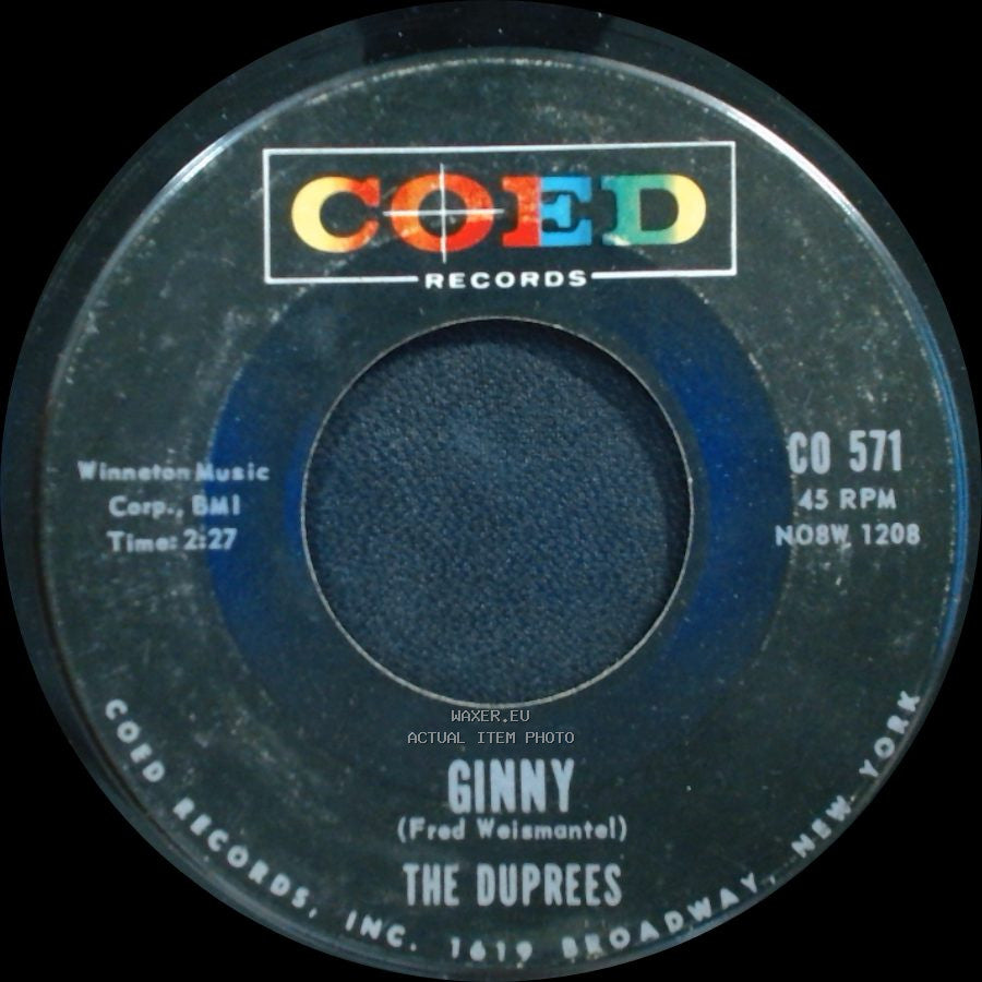 The Duprees - My Own True Love / Ginny side B