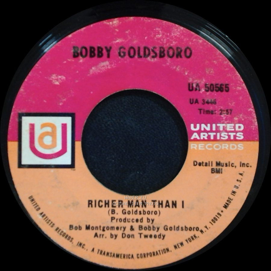 Bobby Goldsboro - Muddy Mississippi Line / Richer Man Than I side B