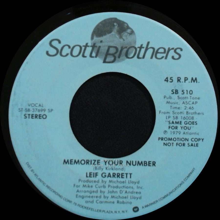 Leif Garrett - Memorize Your Number / Memorize Your Number side B