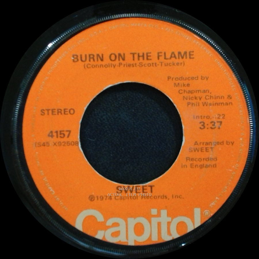 Sweet - Burn On The Flame / Fox On The Run side A