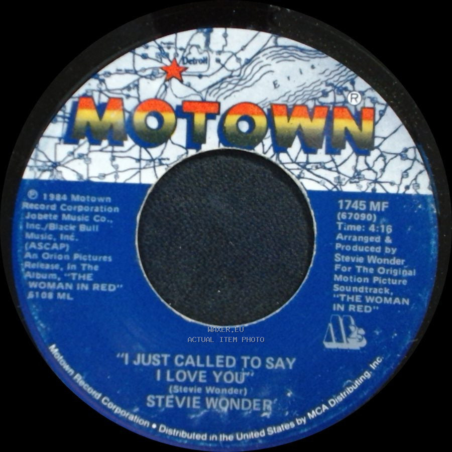 Stevie Wonder - I Just Called To Say I Love You / I Just Called To Say I Love You (Instrumental) side A