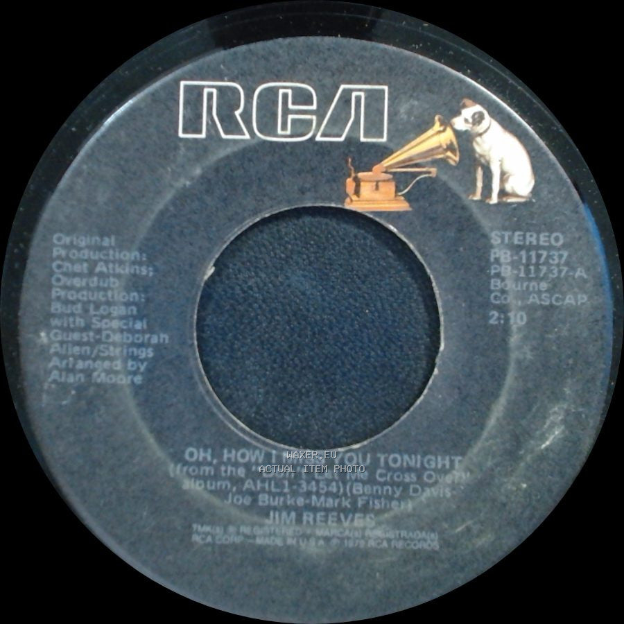 Jim Reeves - The Talking Walls / Oh, How I Miss You Tonight side B