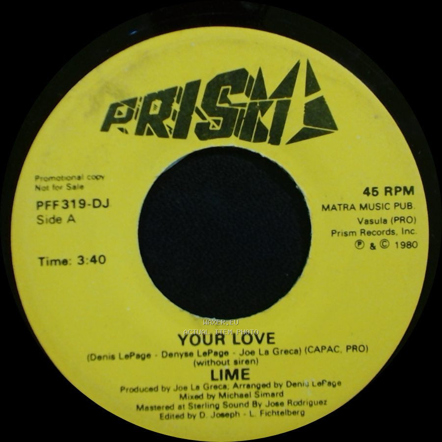 Lime - Your Love / Your Love side A