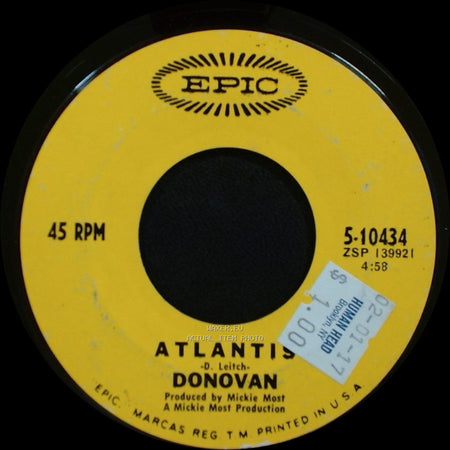 Donovan - To Susan On The West Coast Waiting / Atlantis side B