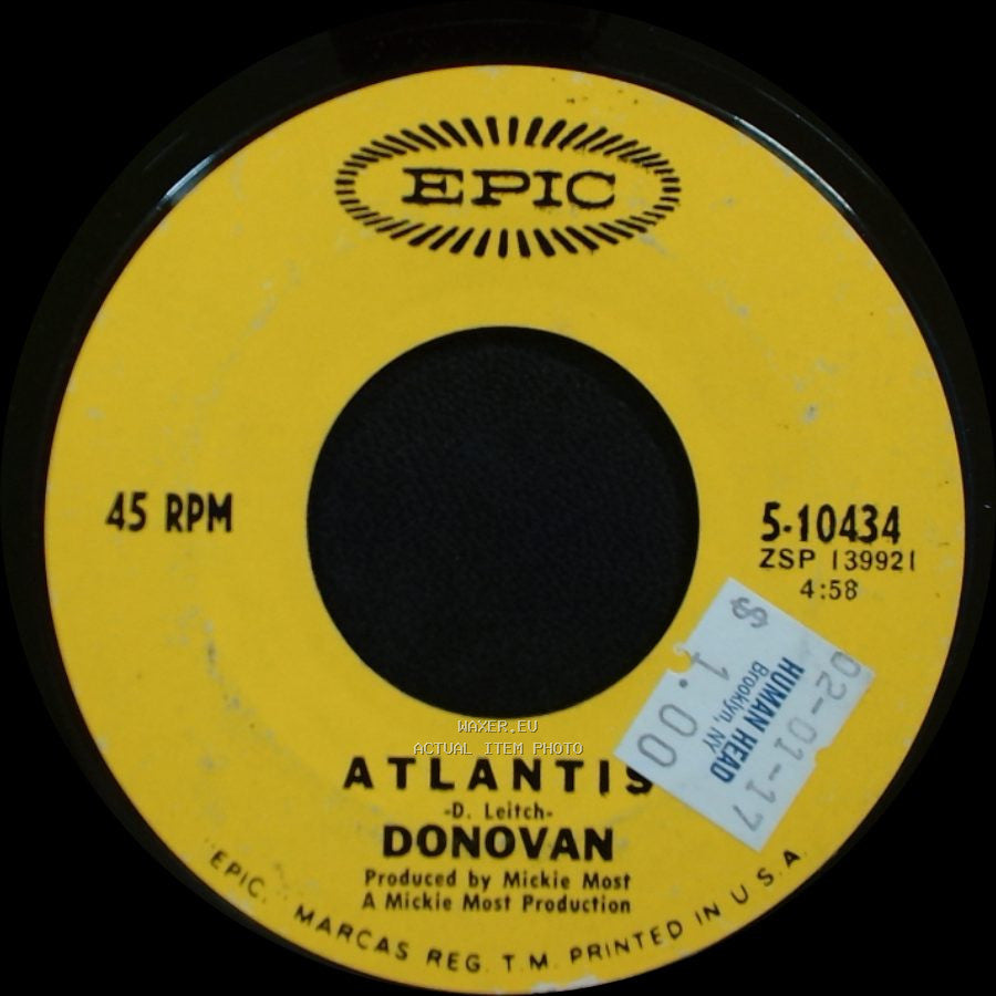 Donovan - To Susan On The West Coast Waiting / Atlantis side B