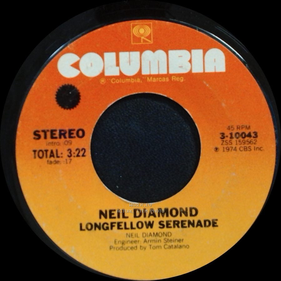 Neil Diamond - Rosemary's Wine / Longfellow Serenade side B