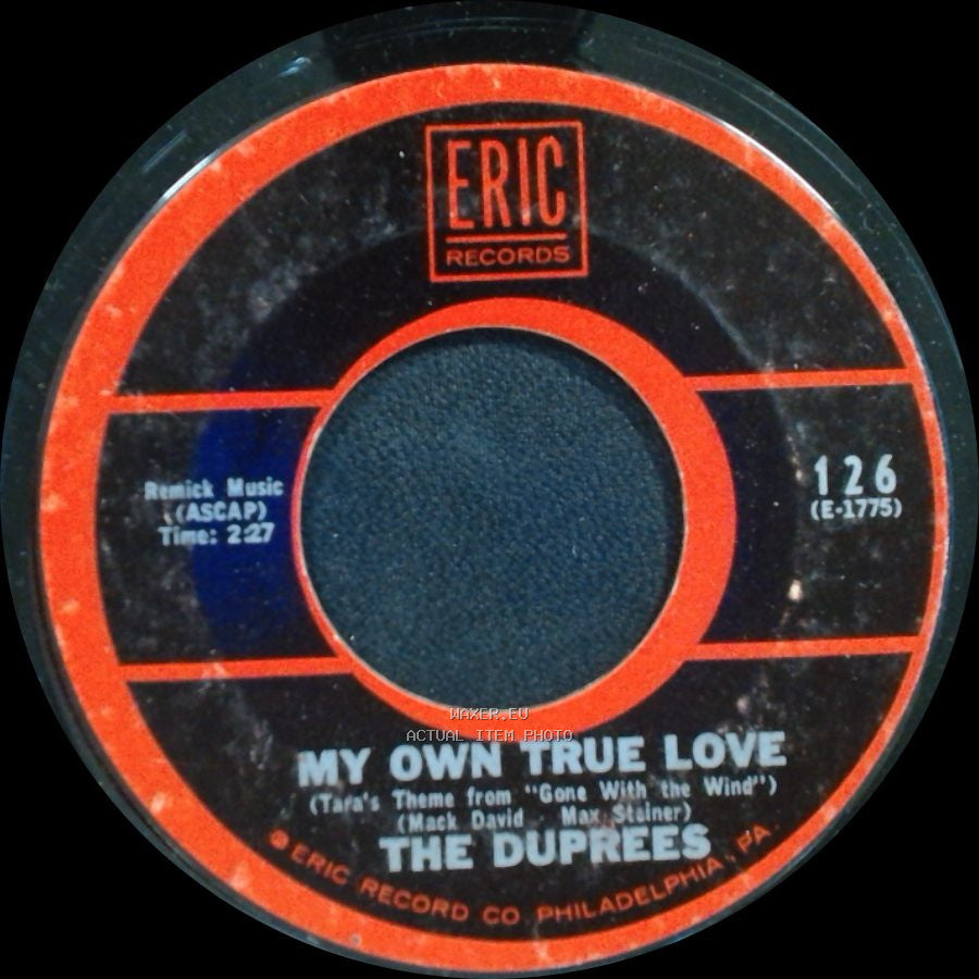 The Duprees - Gone With The Wind / My Own True Love (Tara's Theme From "Gone With The Wind") side B