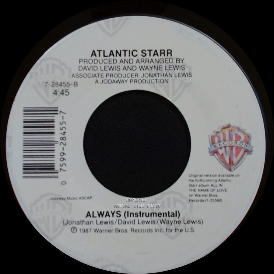 Atlantic Starr - Always / Always (Instrumental) side B