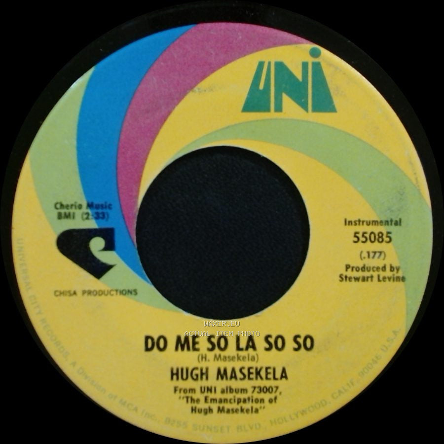 Hugh Masekela - Puffin' On Down The Track / Do Me So La So So side B