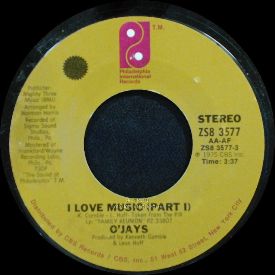 O'jays - I Love Music (Part Ii) / I Love Music (Part I) side B