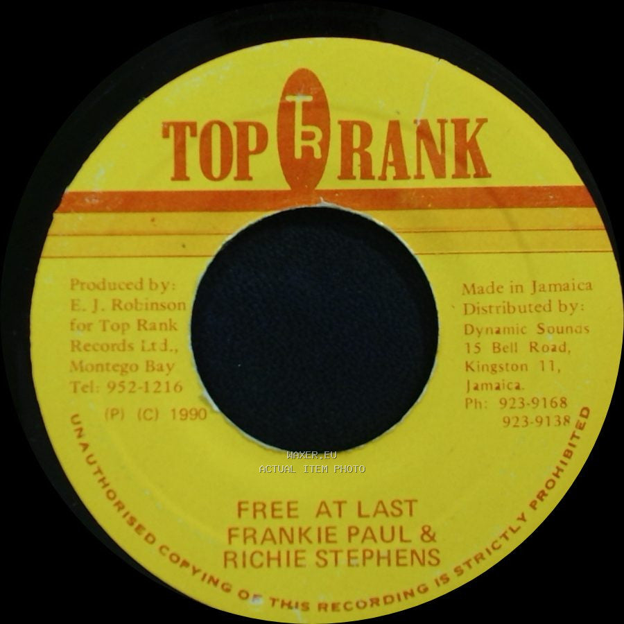 Frankie Paul & Richie Stephens - Free At Last / Version side A