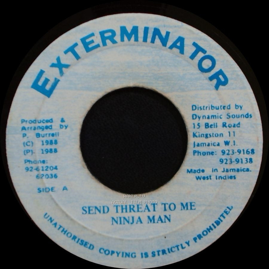 Ninja Man - Send Threat To Me / Version side A