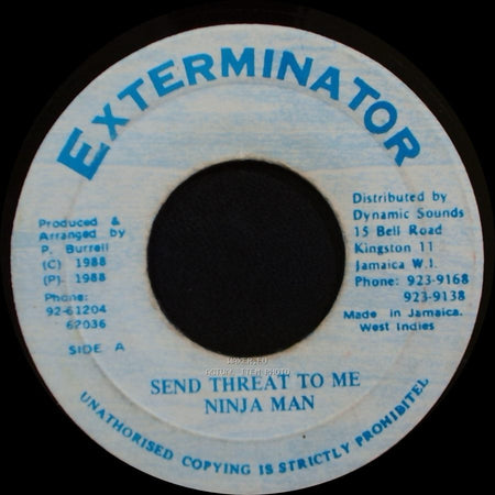 Ninja Man - Send Threat To Me / Version side A