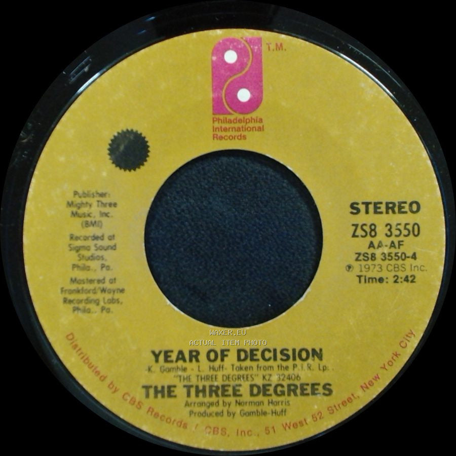 The Three Degrees - When Will I See You Again / Year Of Decision side B