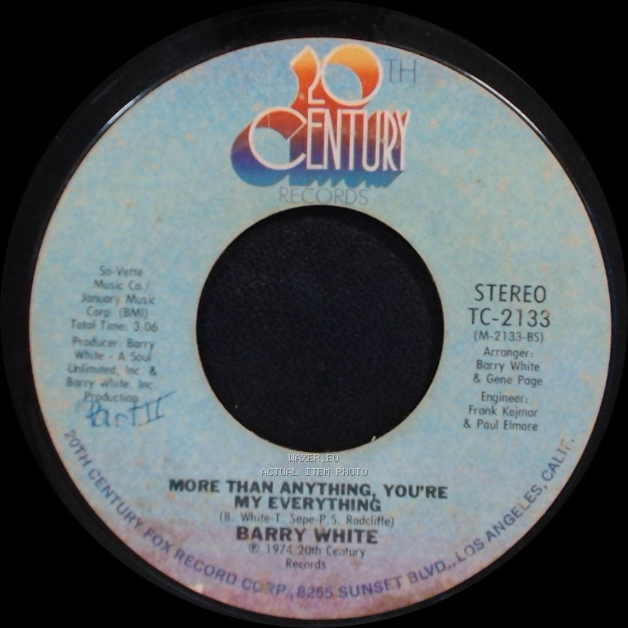 Barry White - More Than Anything, You're My Everything / You're The First, The Last, My Everything side A