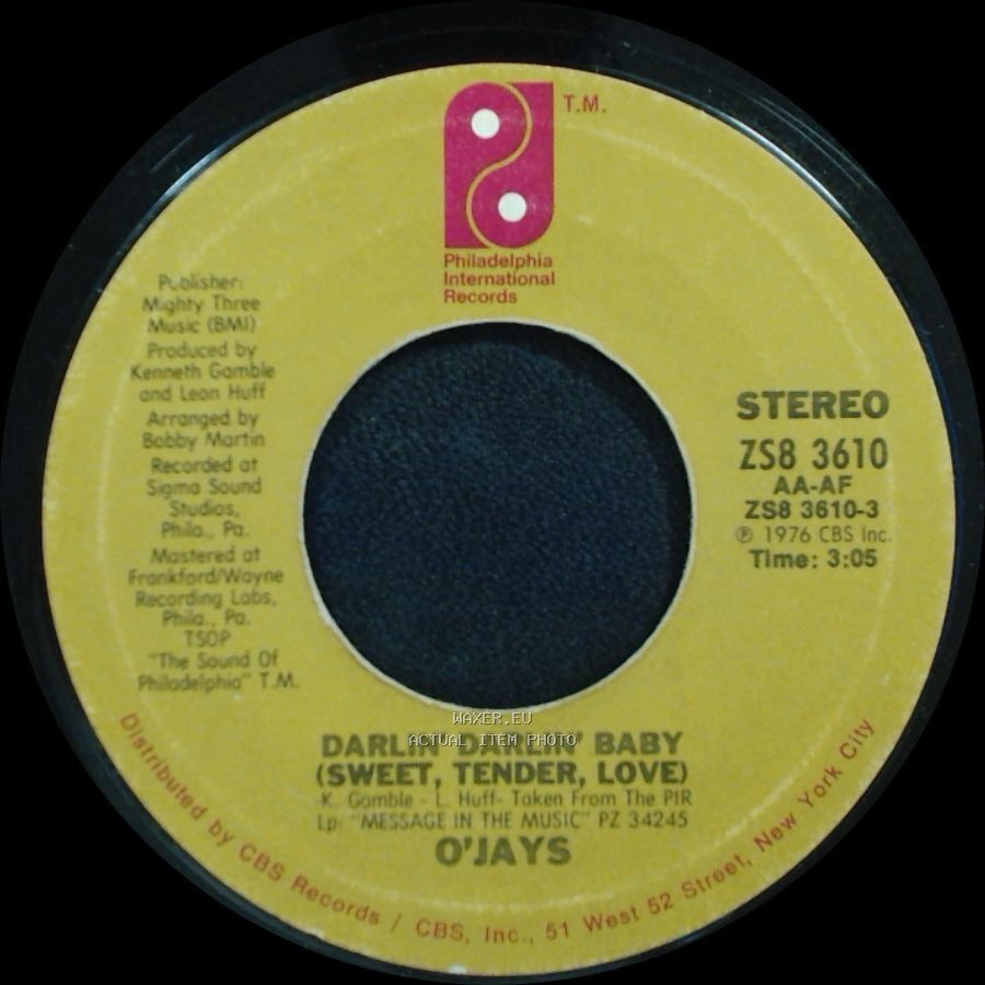O'jays - Darlin' Darlin' Baby (Sweet, Tender, Love) / A Prayer side A
