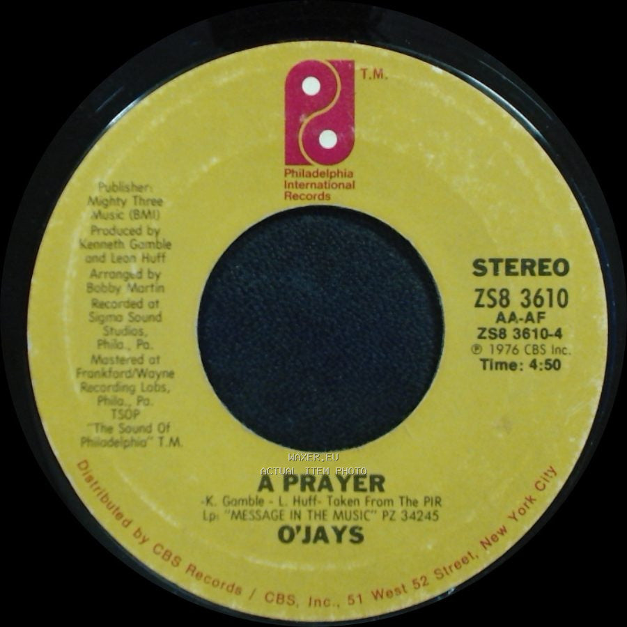 O'jays - Darlin' Darlin' Baby (Sweet, Tender, Love) / A Prayer side B