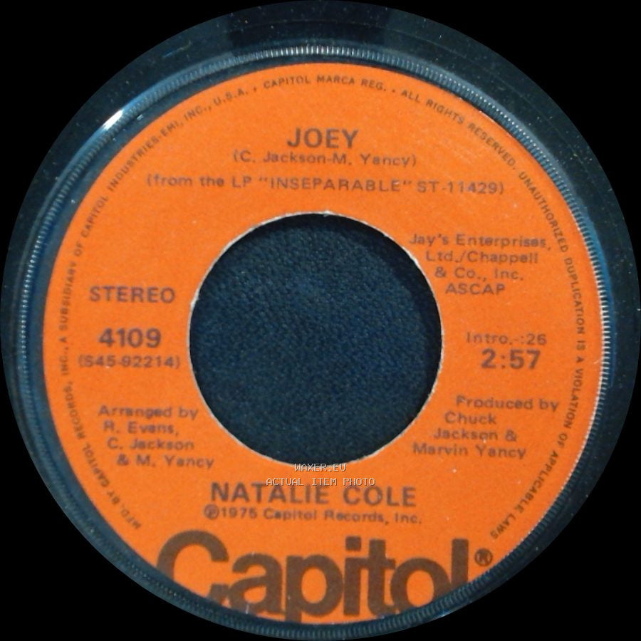 Natalie Cole - Joey / This Will Be side A