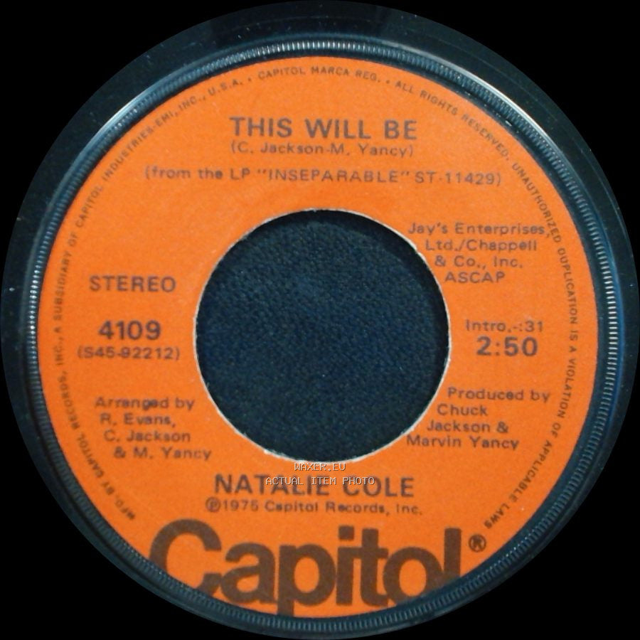 Natalie Cole - Joey / This Will Be side B