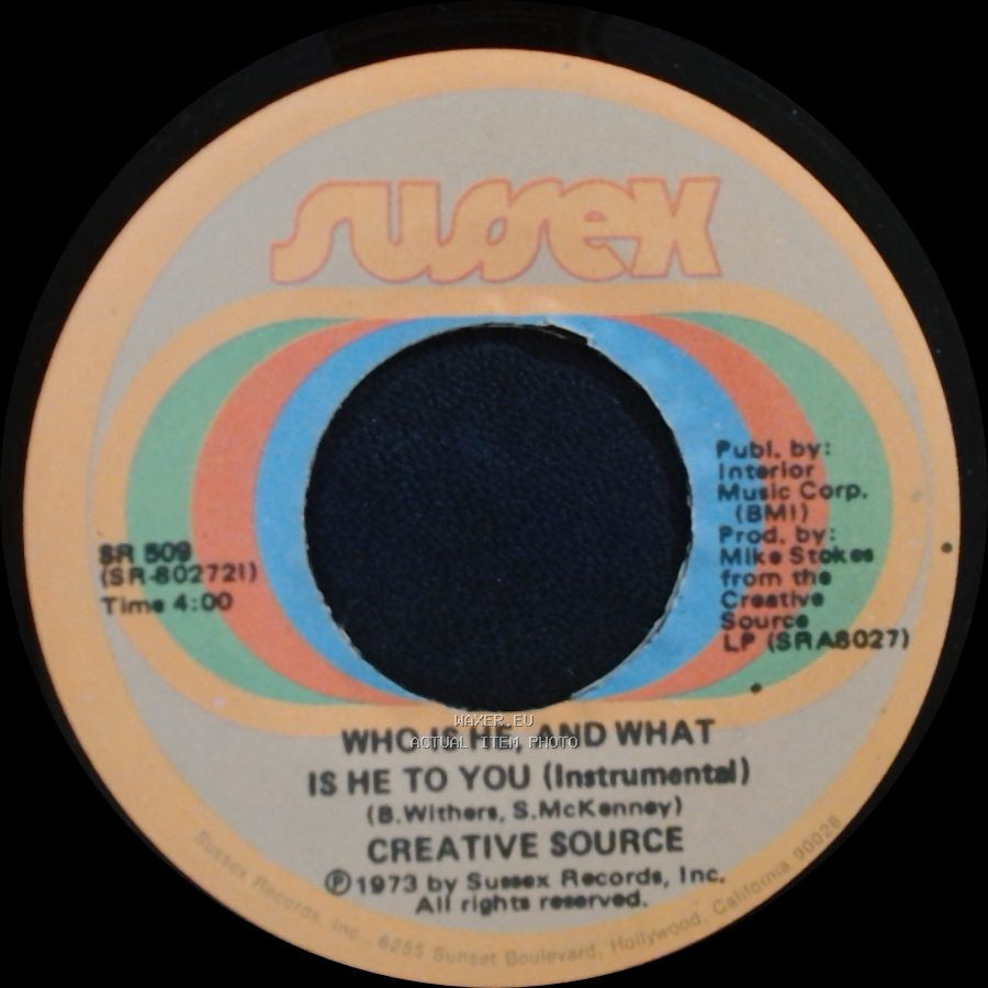 Creative Source - Who Is He, And What Is He To You (Instrumental) / Who Is He, And What Is He To You (Vocal) side A