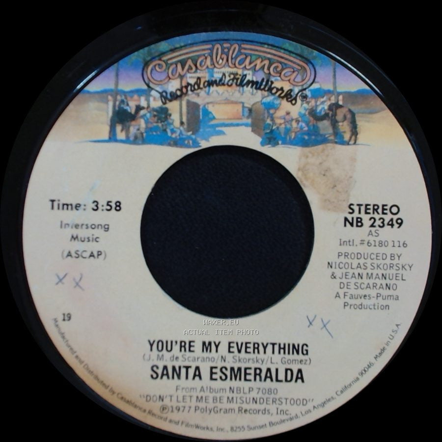 Santa Esmeralda - You're My Everything / Don't Let Me Be Misunderstood side A