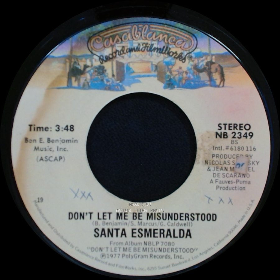 Santa Esmeralda - You're My Everything / Don't Let Me Be Misunderstood side B