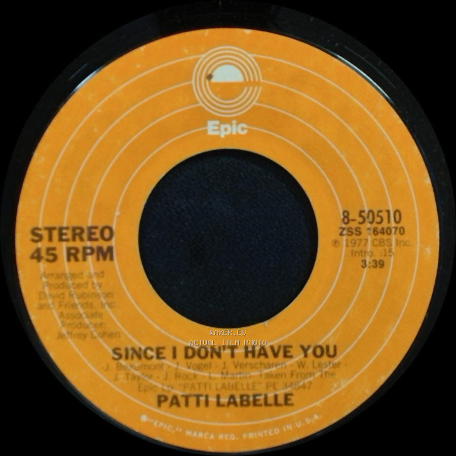 Patti Labelle - Since I Don't Have You / Dan Swit Me side A