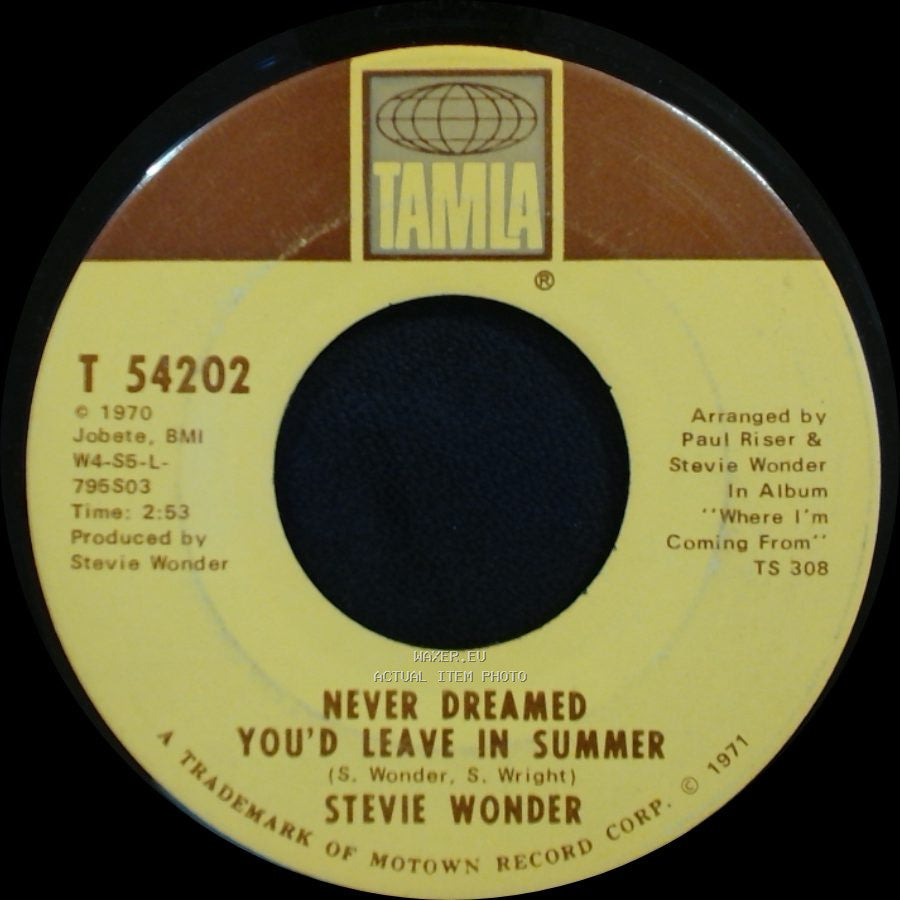 Stevie Wonder - Never Dreamed You'd Leave In Summer / We Can Work It Out side A