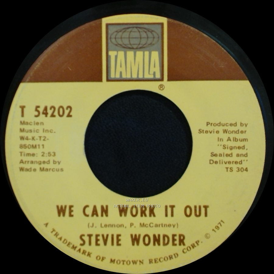 Stevie Wonder - Never Dreamed You'd Leave In Summer / We Can Work It Out side B