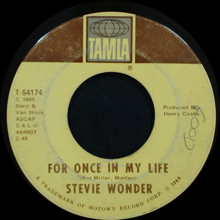 Stevie Wonder - For Once In My Life / Angie Girl side A