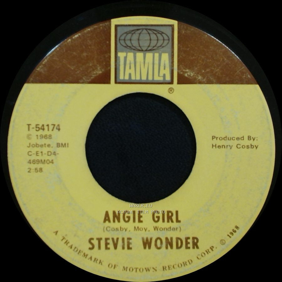 Stevie Wonder - For Once In My Life / Angie Girl side B