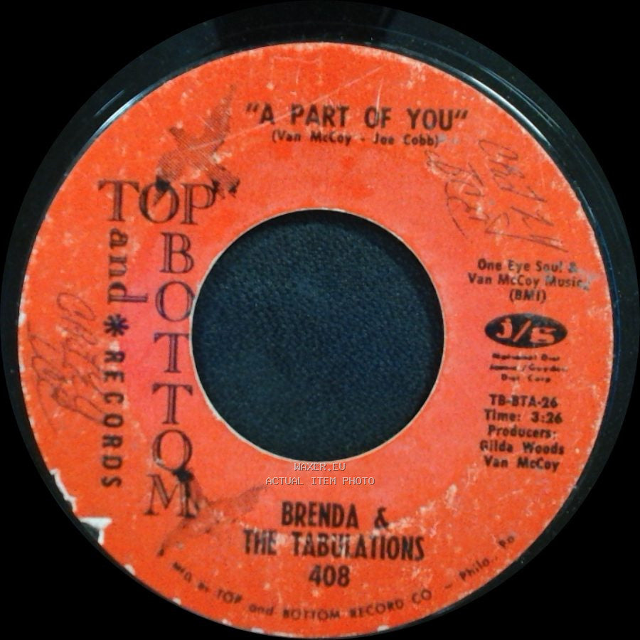 Brenda & The Tabulations - Where There's A Will There's A Way / A Part Of You side B