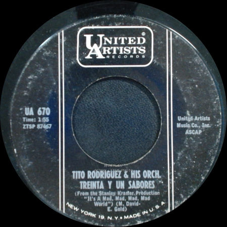 Tito Rodriguez & His Orch. - El Mundo Esta Loco, Loco, Loco, Loco / Treinta Y Un Sabores side B