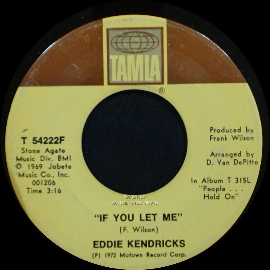 Eddie Kendricks - If You Let Me / Just Memories side A