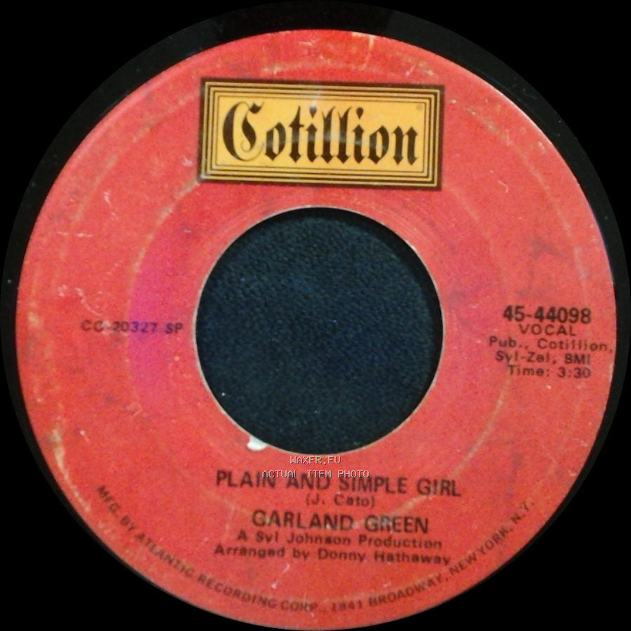 Garland Green - Plain And Simple Girl / Hey Cloud side A