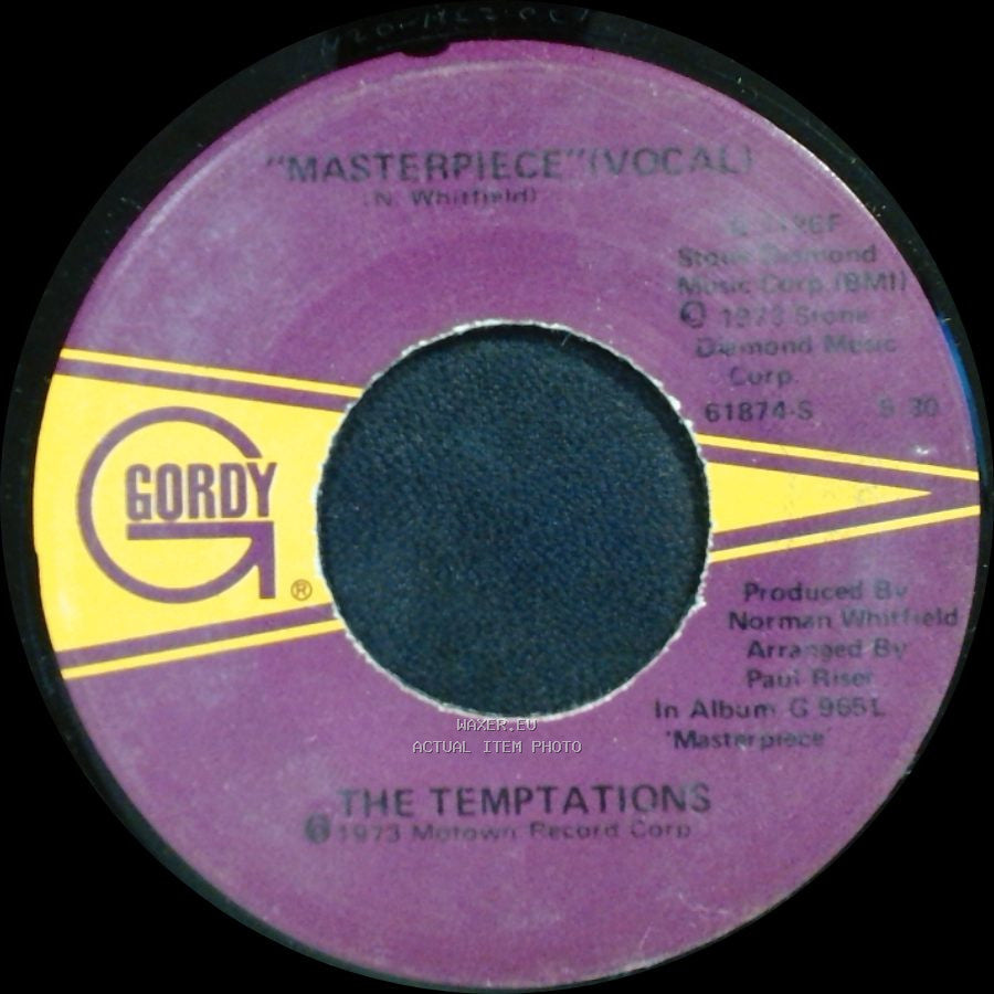 The Temptations - Masterpiece (Instrumental) / Masterpiece (Vocal) side B