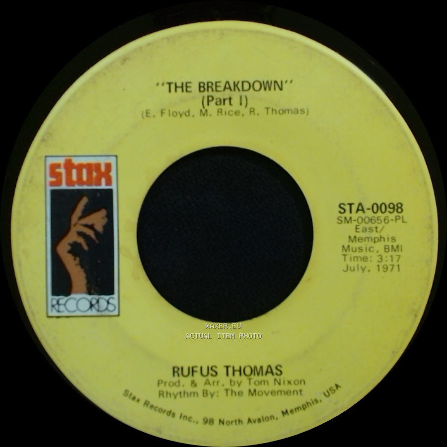 Rufus Thomas - The Breakdown (Part Ii) / The Breakdown (Part I) side B