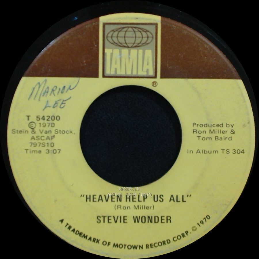 Stevie Wonder - Heaven Help Us All / I Gotta Have A Song side A