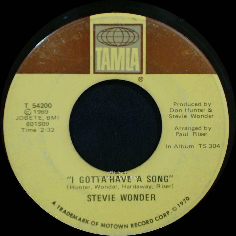 Stevie Wonder - Heaven Help Us All / I Gotta Have A Song side B