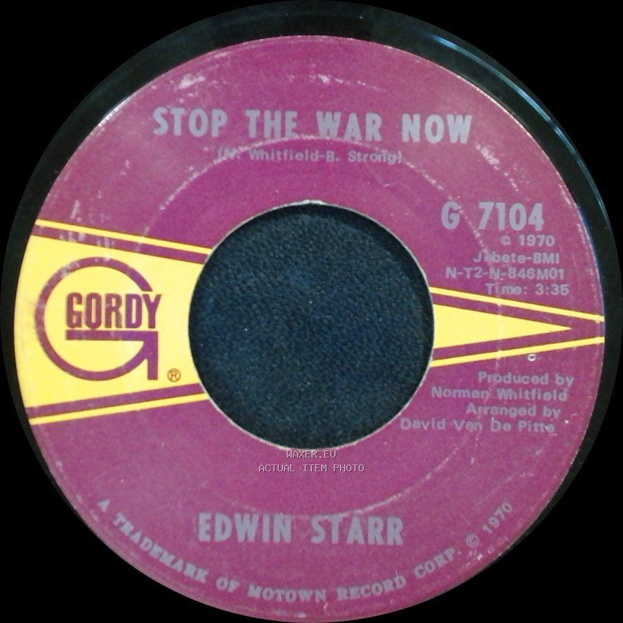 Edwin Starr - Gonna Keep On Tryin' Till I Win Your Love / Stop The War Now side B