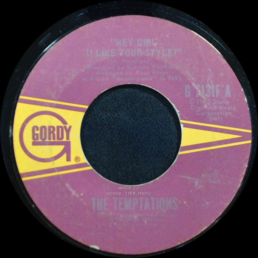 The Temptations - (I Know) I'm Losing You / Hey Girl (I Like Your Style) side B