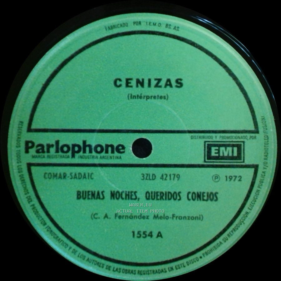 Cenizas - Salvaje Y Peligrosa / Buenas Noches, Queridos Conejos side B