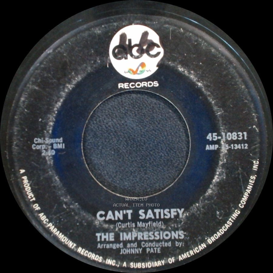 The Impressions - This Must End / Can't Satisfy side B