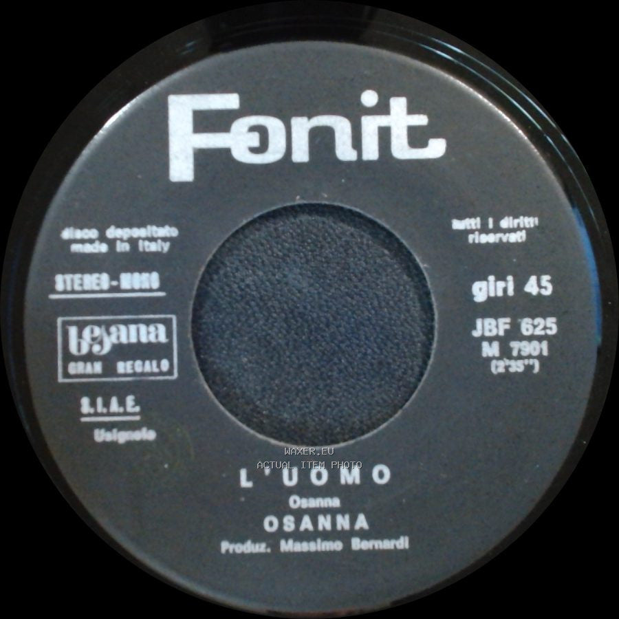Osanna / P.I. Ciaikovski - L'uomo / Valzer Dei Fiori (Frammento) side A