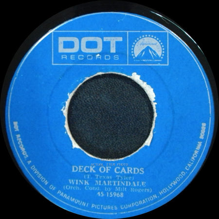 Wink Martindale - Now You Know How It Feels / Deck Of Cards side B