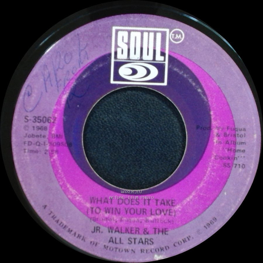 Jr. Walker & The All Stars - Brainwasher (Part 1) / What Does It Take (To Win Your Love) side B