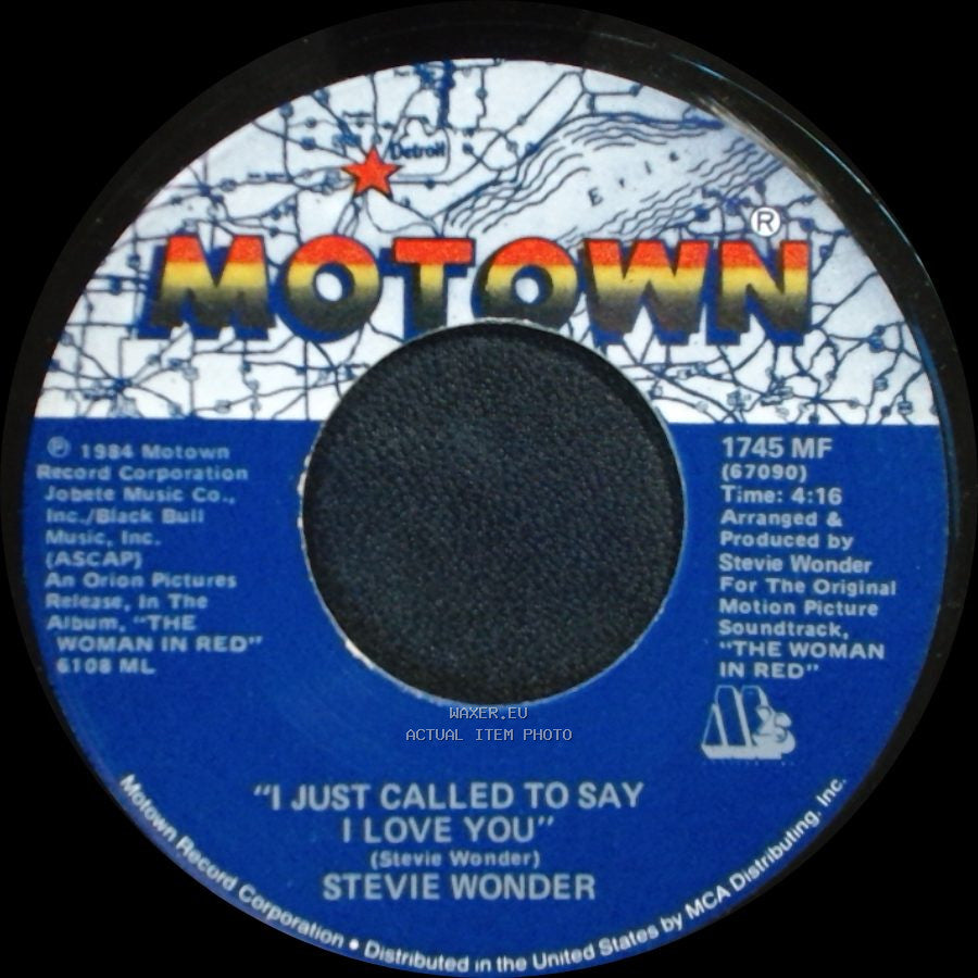 Stevie Wonder - I Just Called To Say I Love You / I Just Called To Say I Love You (Instrumental) side B