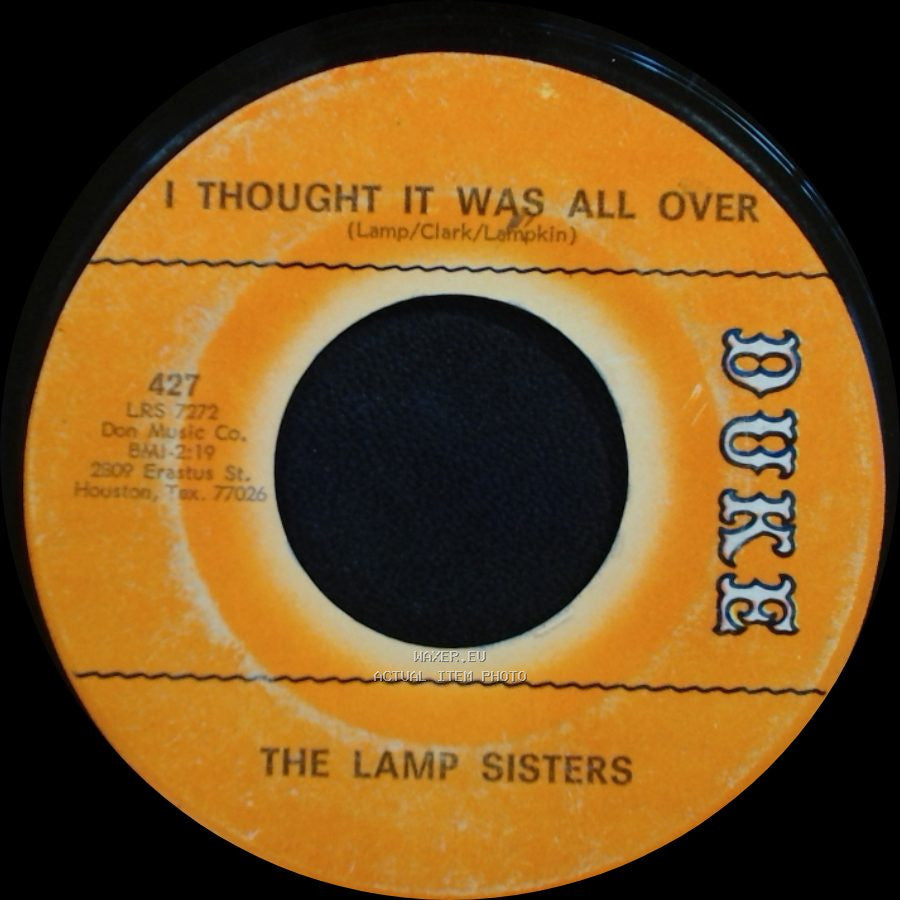 The Lamp Sisters - A Woman With The Blues / I Thought It Was All Over side B