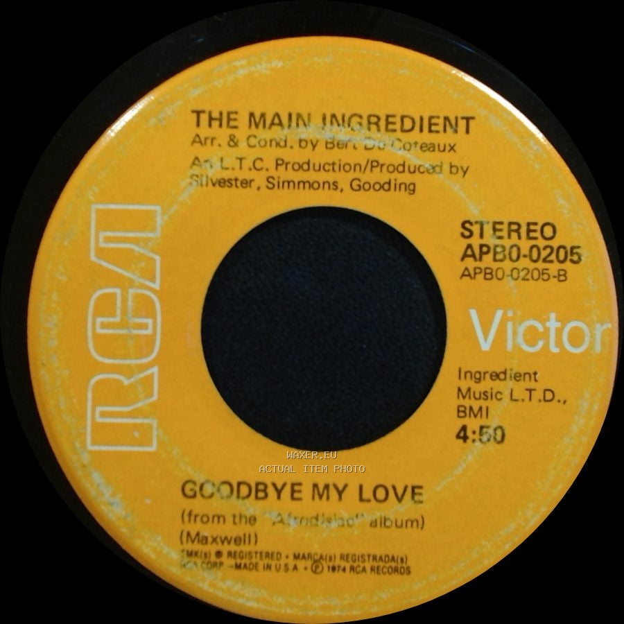 The Main Ingredient - Goodbye My Love / Just Don't Want To Be Lonely side A