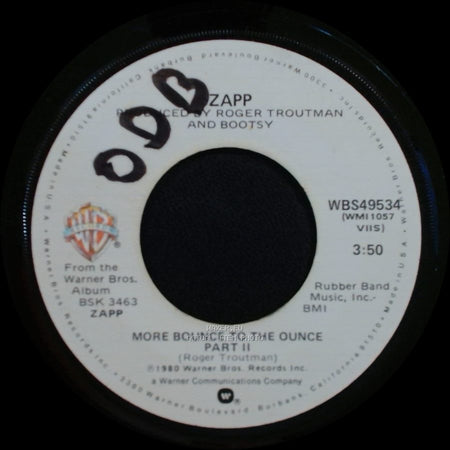 Zapp - More Bounce To The Ounce Part I / More Bounce To The Ounce Part Ii side A
